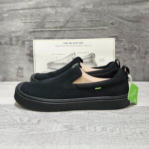 Cariuma The IBI Men Size 12/W13.5 (EU45.5) Slip on All Black Knit Sneakers  NWOB